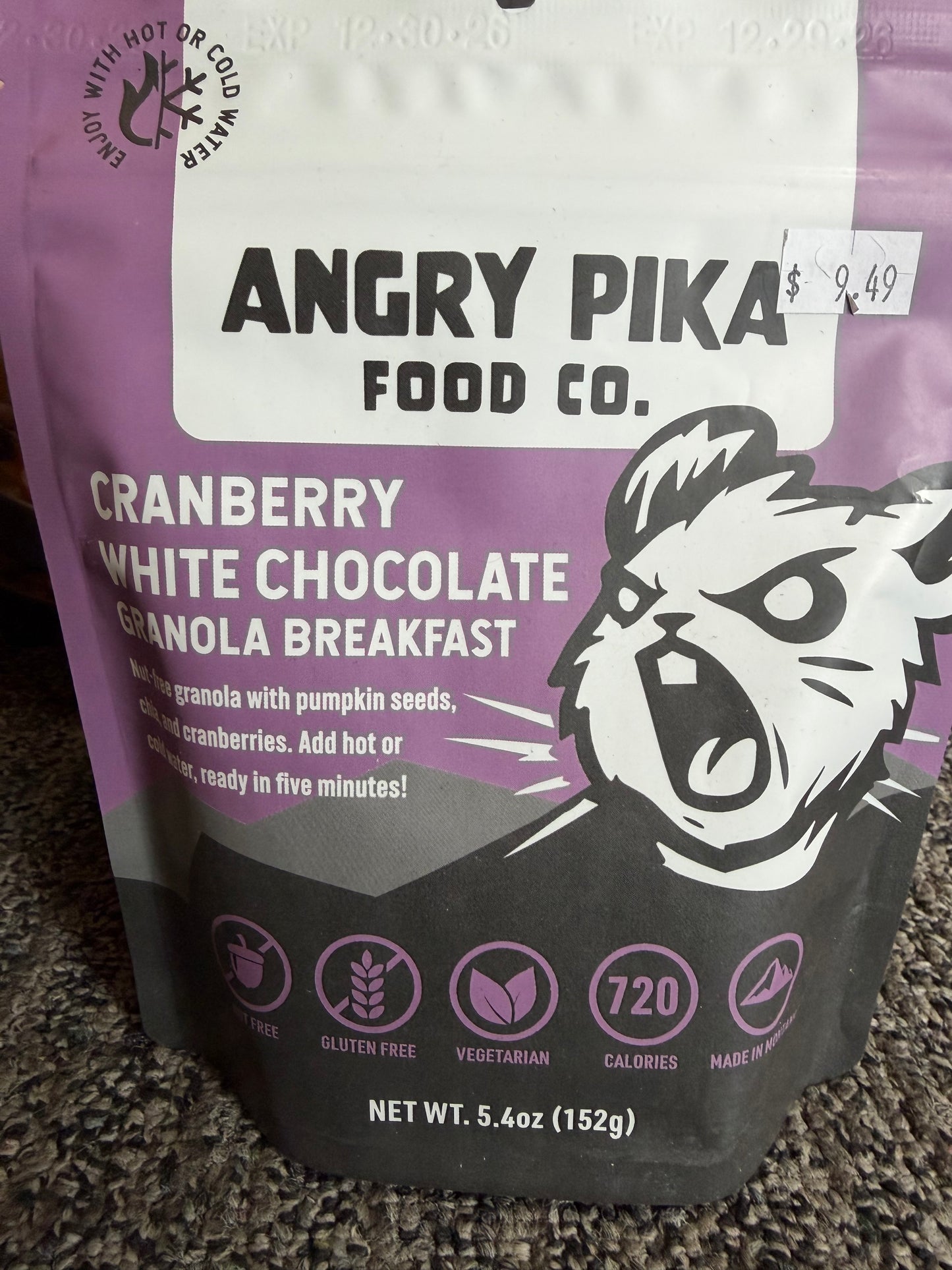 Angry Pika Cranberry White Chocolate Granola